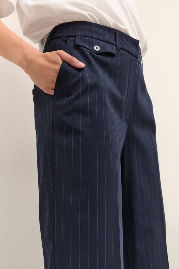 Karen by Simonsen GabbiKB Pants Navy w/green stripe