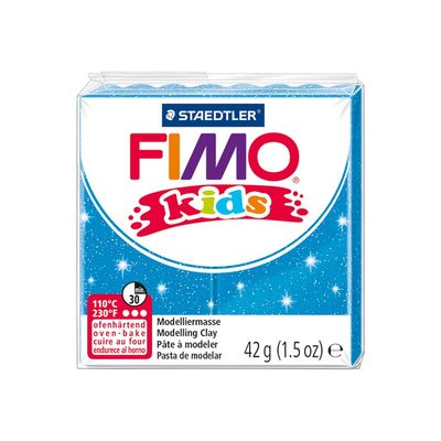 Pâte Fimo Kids - Bleu Pailleté - 42G