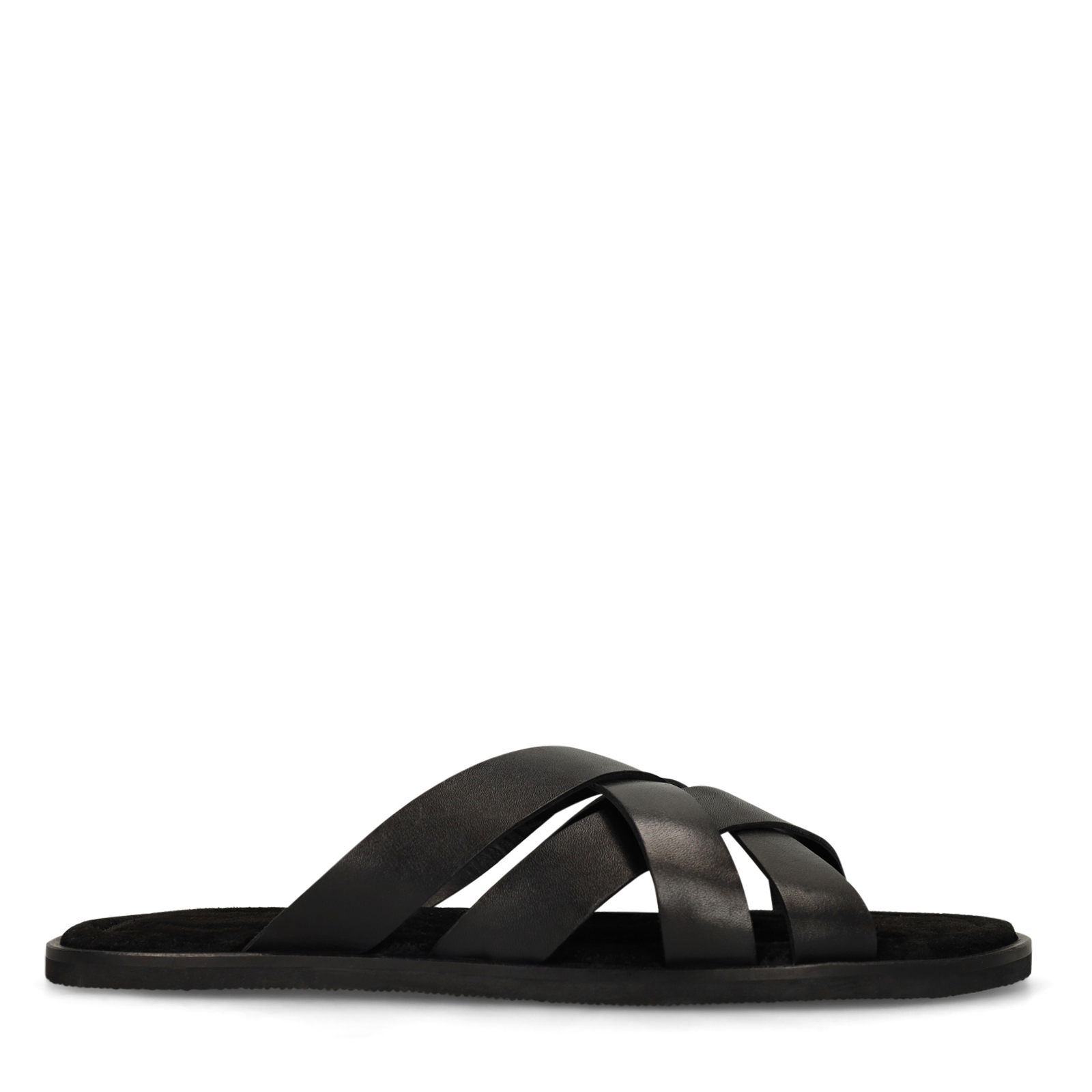 Zwarte leren veterschoenen