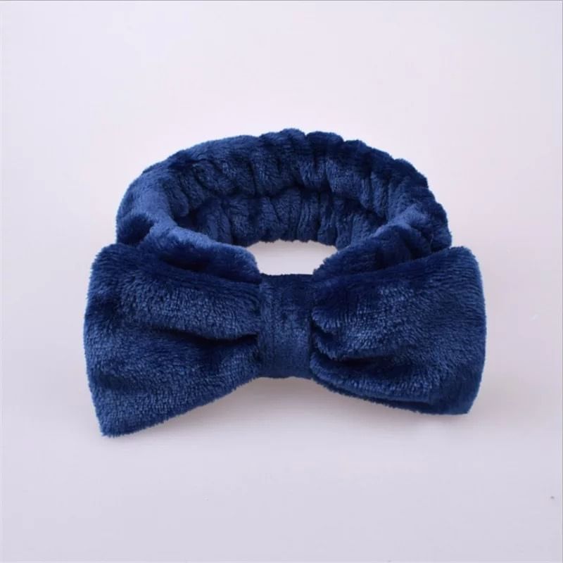 Miumi - Print Bow Coral Fleece Gezichtsreiniger Hoofdband