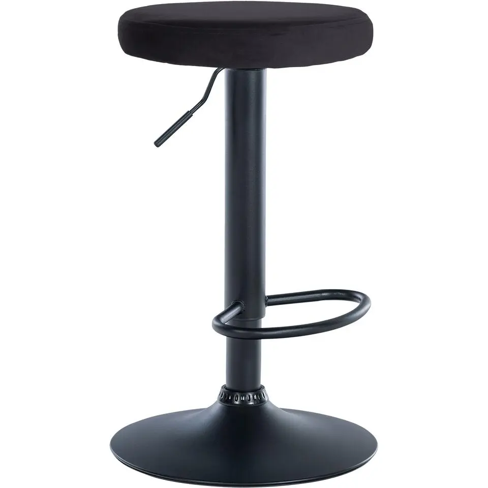 CLP Barkruk Ponte zwart Frame - Fluweel - zwart