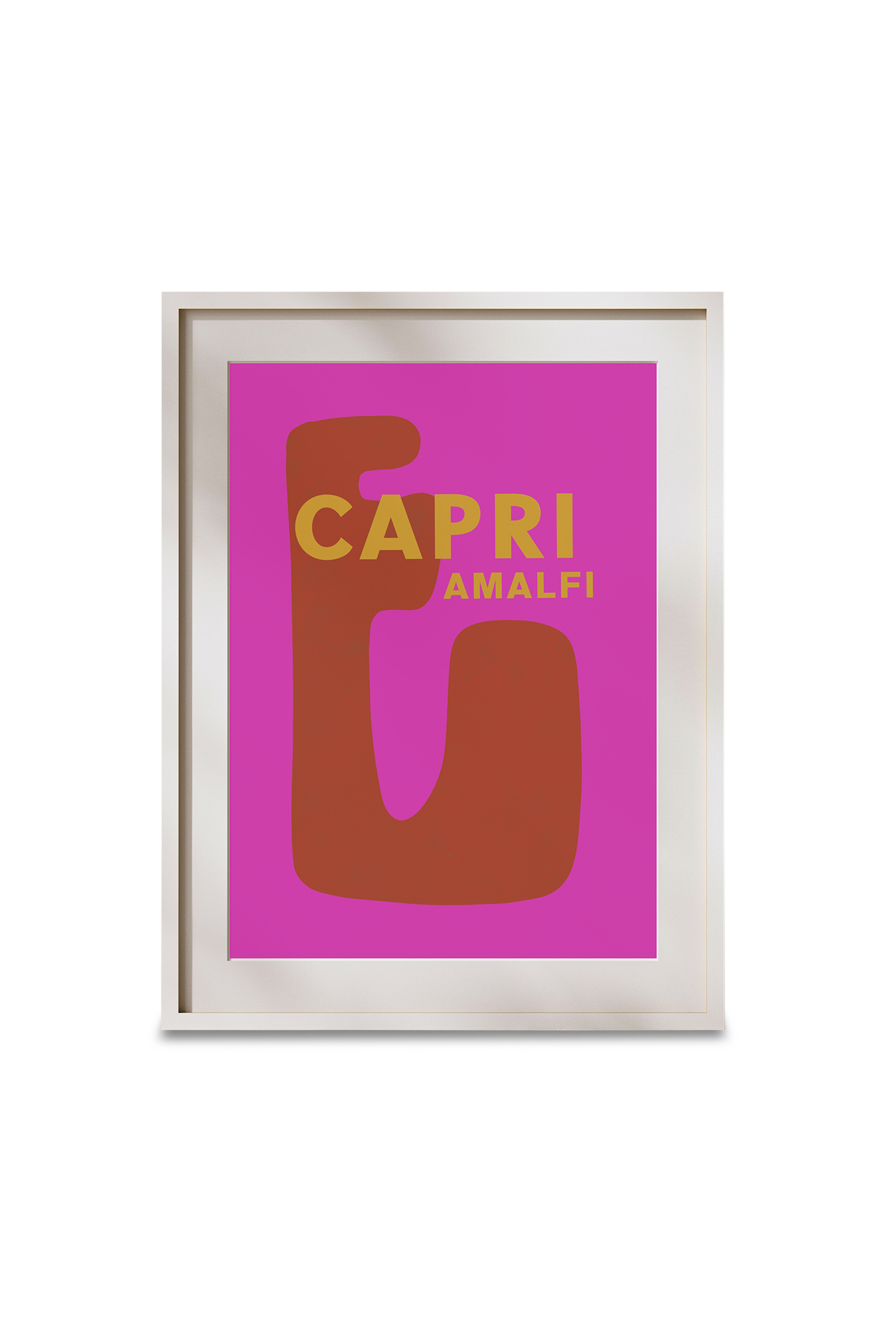FLAMINGO CANDLES Plaque de bureau CAPRI VACAY A4 WALL PRINT Noir