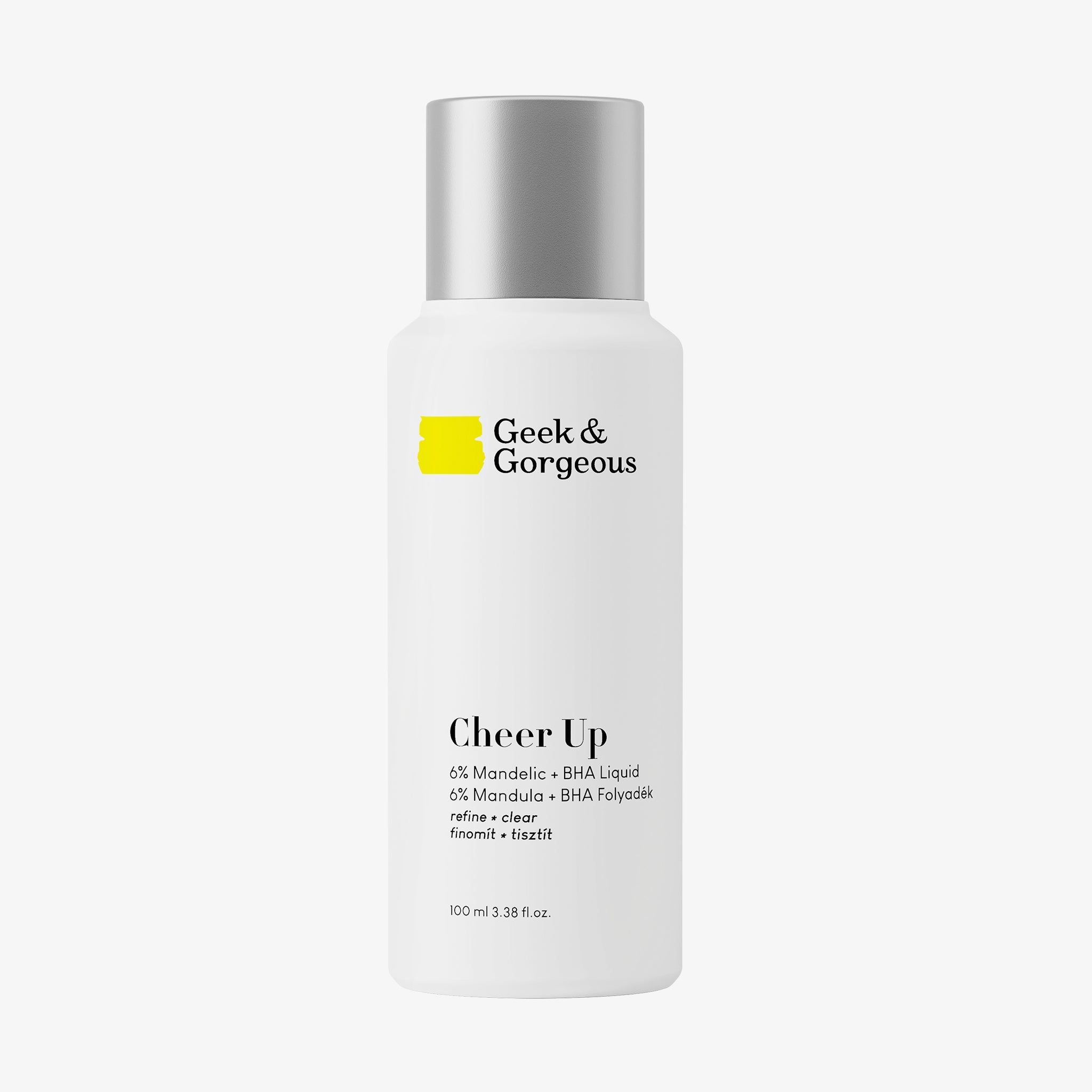 Geek & Gorgeous -Cheer up, Chemisches Peeling mit Mandelsäure und BHA-Säure, gegen Akne, 100ml