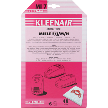 Kleenair Stofzuigerzak Miele F/J/M/H MI 7 4 stuks   1 filter