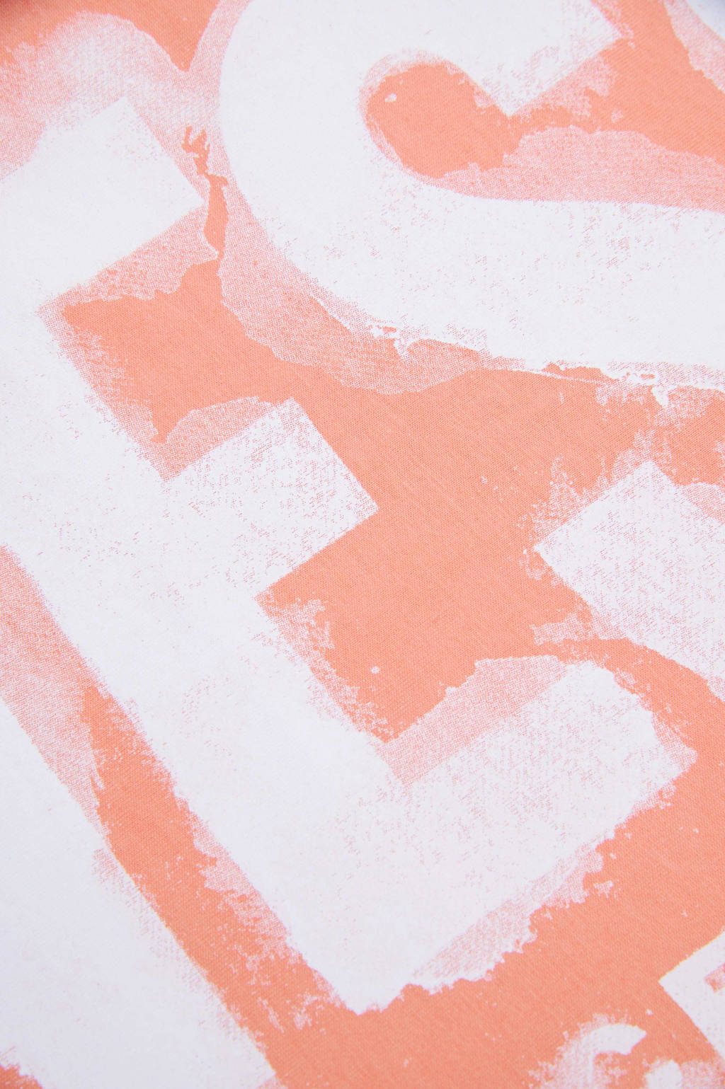 Diesel T-shirt met printopdruk lichtoranje