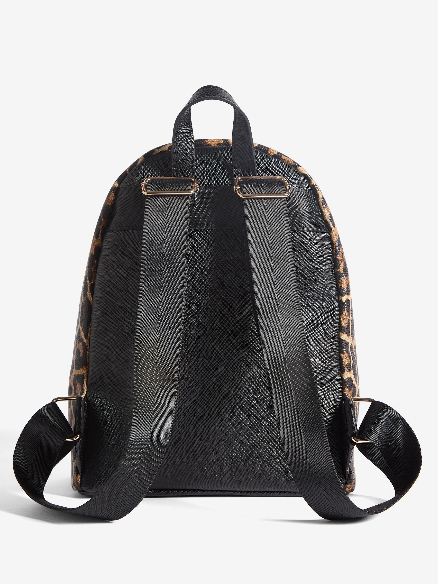 Luipaardprint - Lipsy Bow Detail School Backpack