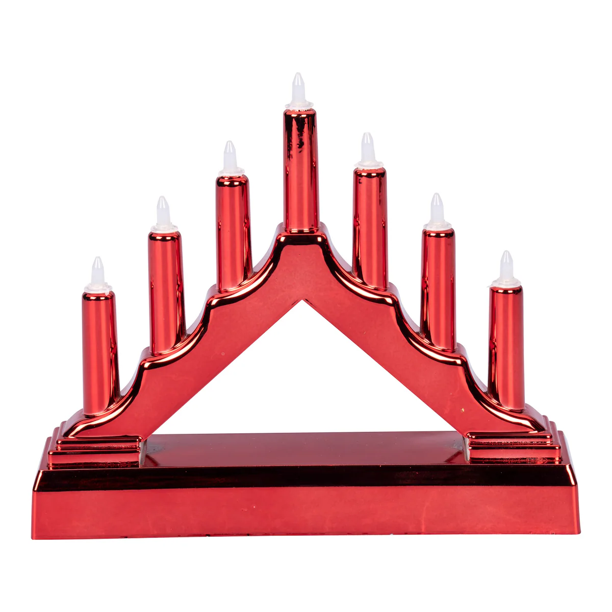 viva domo - LED-Schwibbogen „Weihnachtsmarkt“ - rot