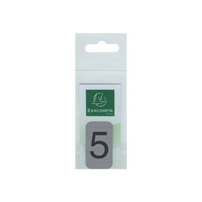 Exacompta - Pictogramme - Chiffre 5 - 25 x 44 mm - aluminium brossé