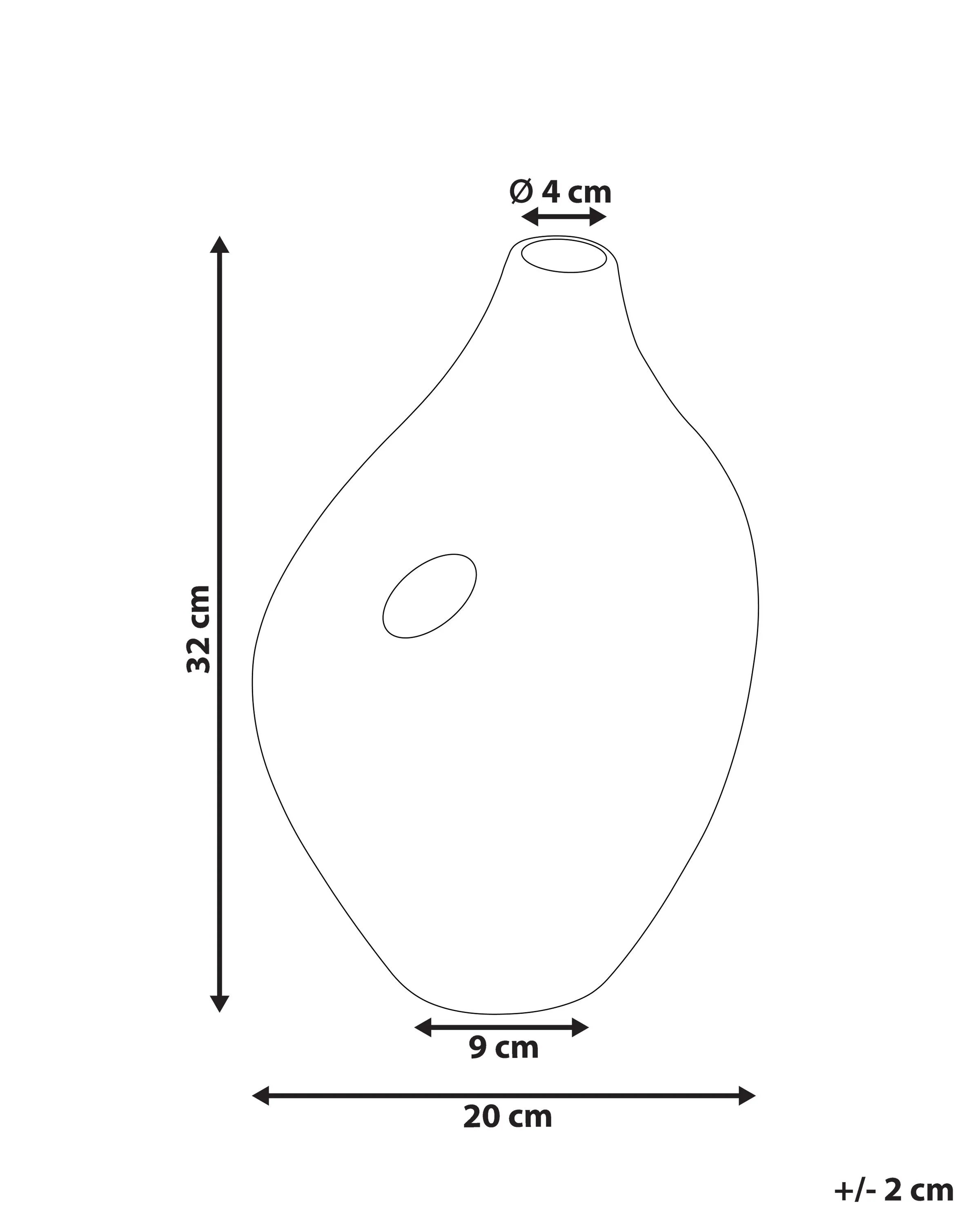 Bloemenvaas KOMOTINI Keramiek 32 cm Gebroken wit