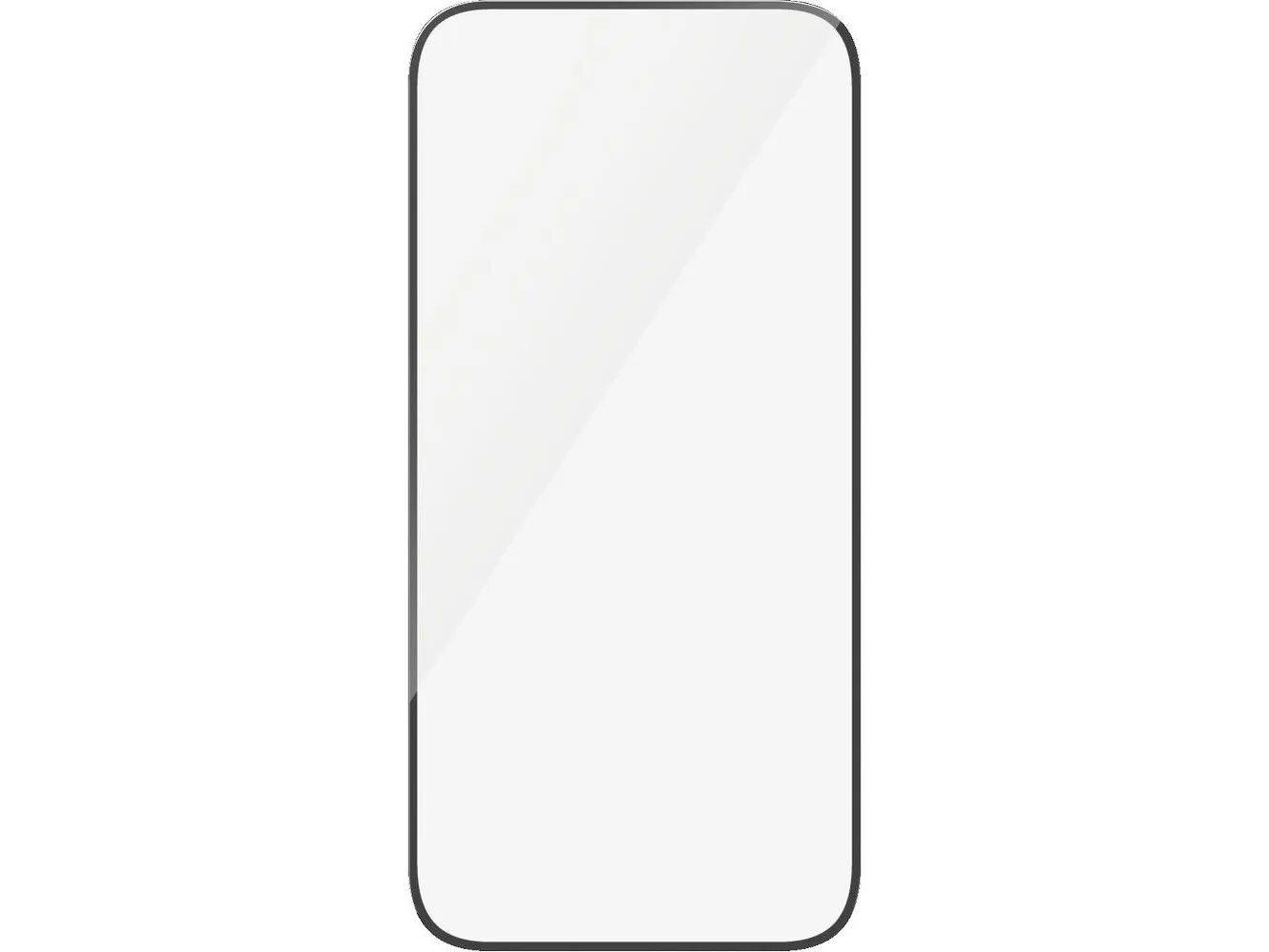 PanzerGlass - Skærmbeskytter for mobiltelefon - ultrabred pasform - glas - rammefarve sort - for Apple iPhone 15 Plus, 16 Plus