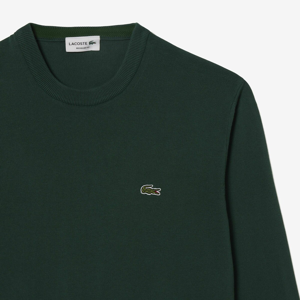 LACOSTE<br>Suéter de gola redonda em algodão orgânico