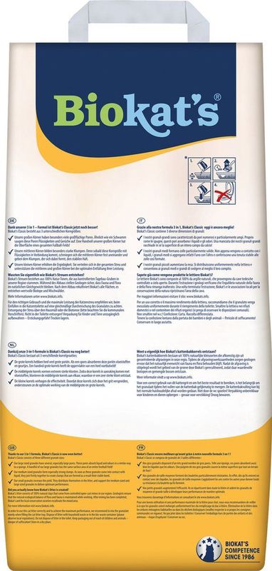 Biokat's Classic 3in1 - 18 L - Kattenbakvulling - Klontvormend - Zonder geur