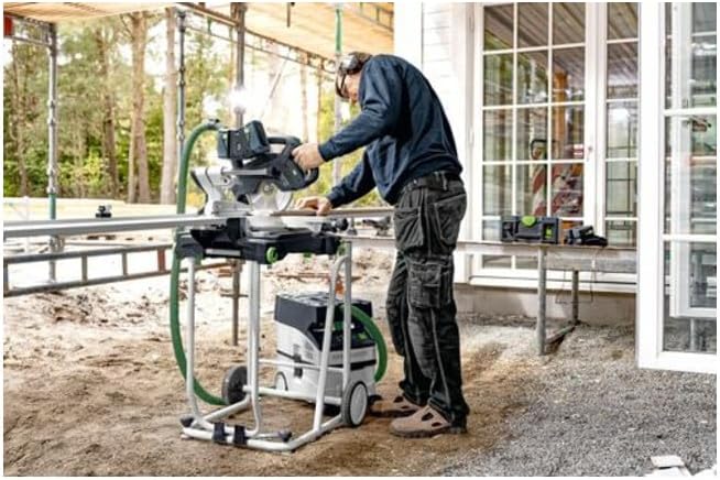 Festool Akku-Absaugmobil CTMC MIDI I-Basic CLEANTEC (mit Hauptfilter, SELFCLEAN Filtersack, Saugschlauch glatt Ø 27/32 x 3,5 mR, Sauger-Fernbedienung)