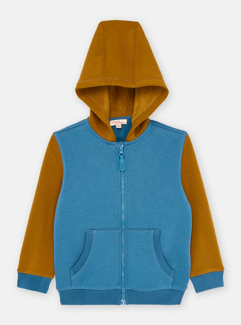 Gilet bleu de France et kaki pour garçon