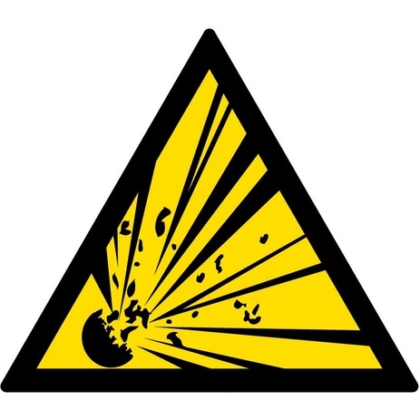 Signalétique de danger - Matières explosives - W002 - ISO 7010