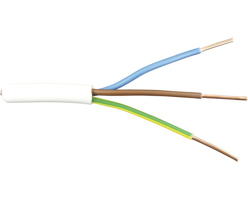 NYM-J 3x4 mm² grijze mantelkabel, verkocht per meter