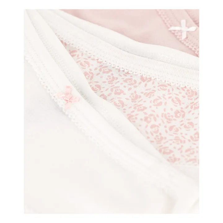 Petit Bateau Lot 3 Culottes Taille Haute Naoshima | Rose