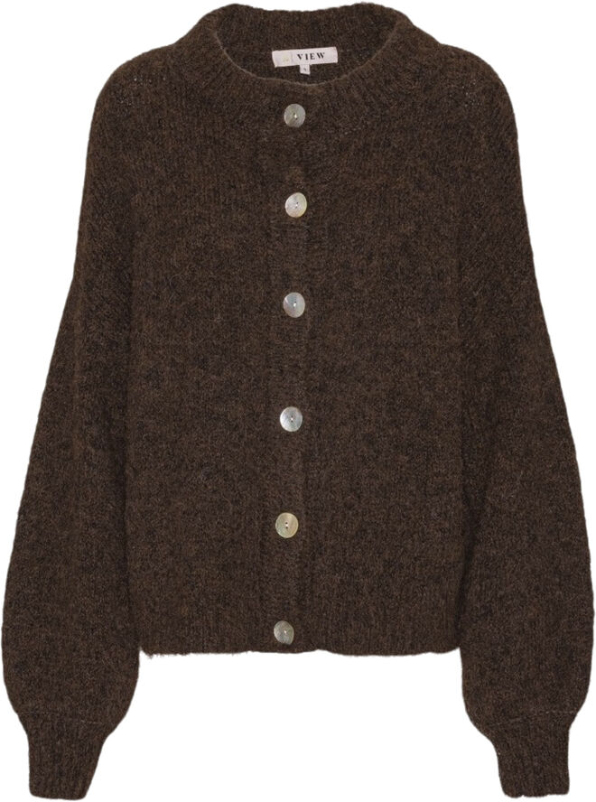 A-VIEW Patrisia solid knit cardigan Dark brown