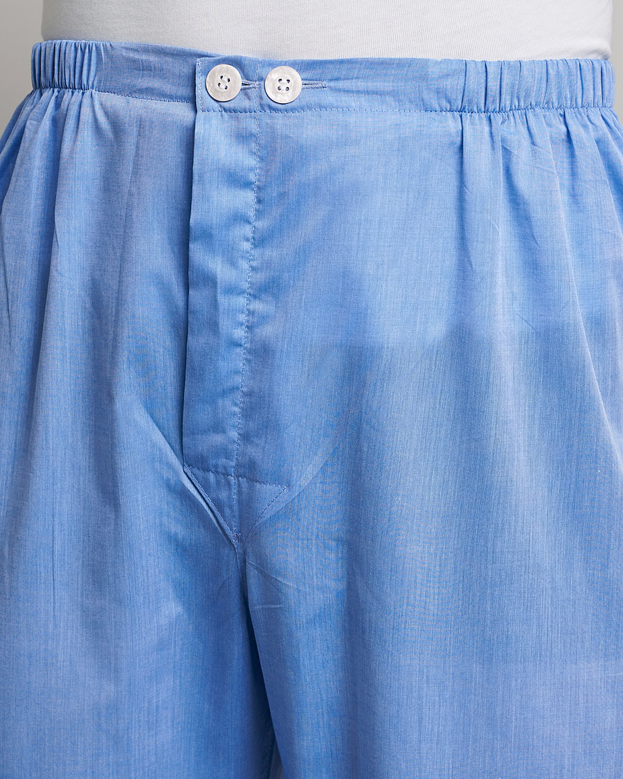 Derek Rose Cotton Pyjama Set Blue