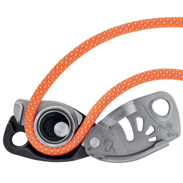 Assureur descendeur escalade PETZL NEOX LIGHT GRAY