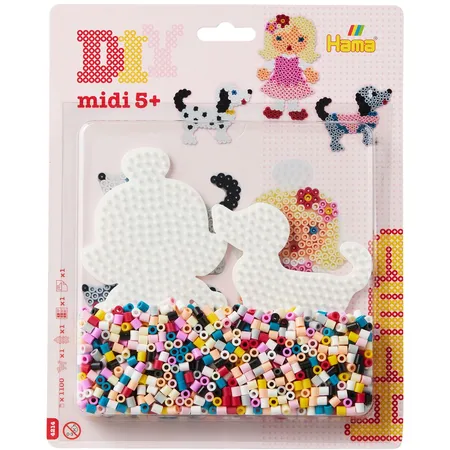 Hama Bügelperlen Große Blister-Packung Prinzessin mit Hund