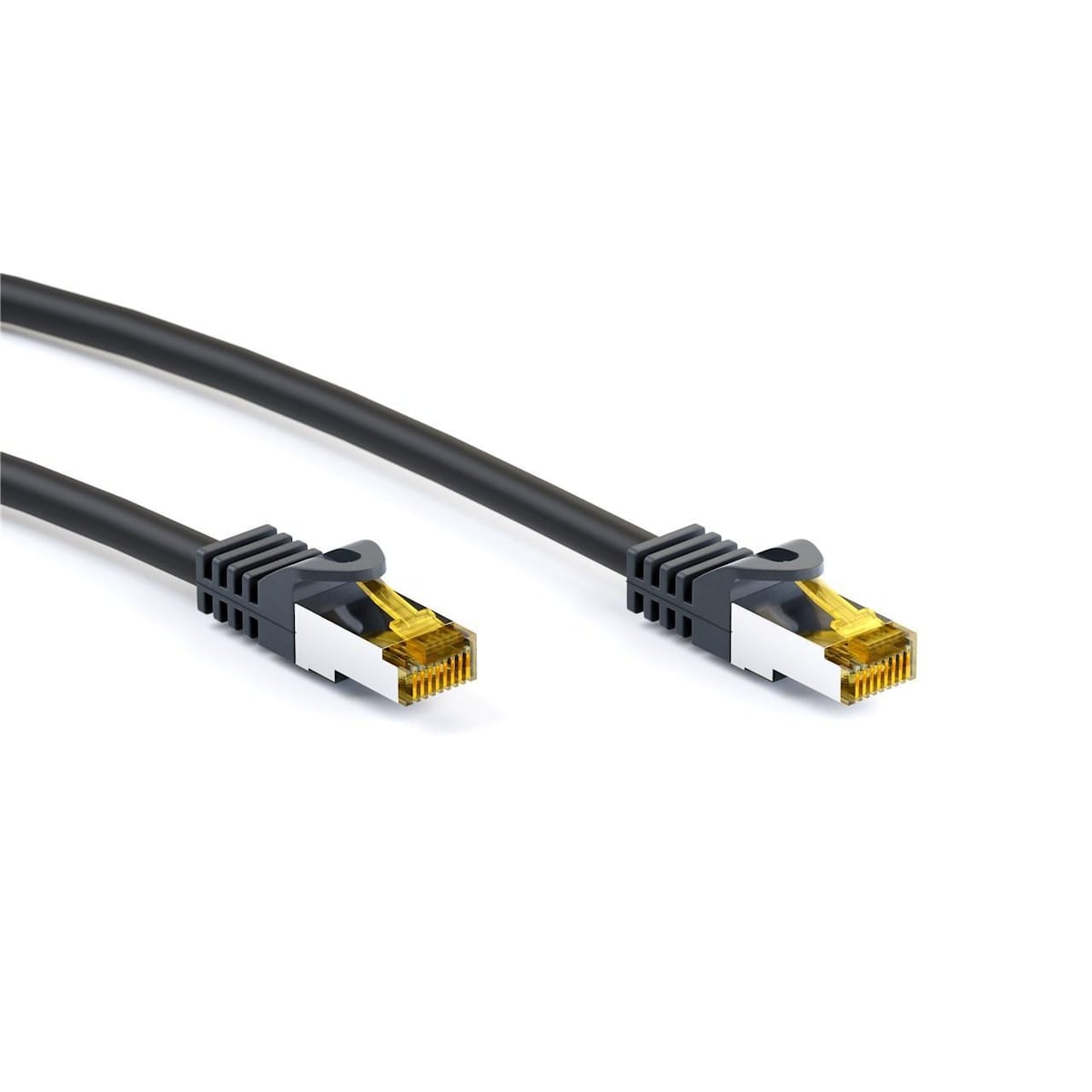 Goobay RJ45 patchkabel CAT 6A S/FTP (PiMF), 500 MHz, med CAT 7 råkabel, svart
