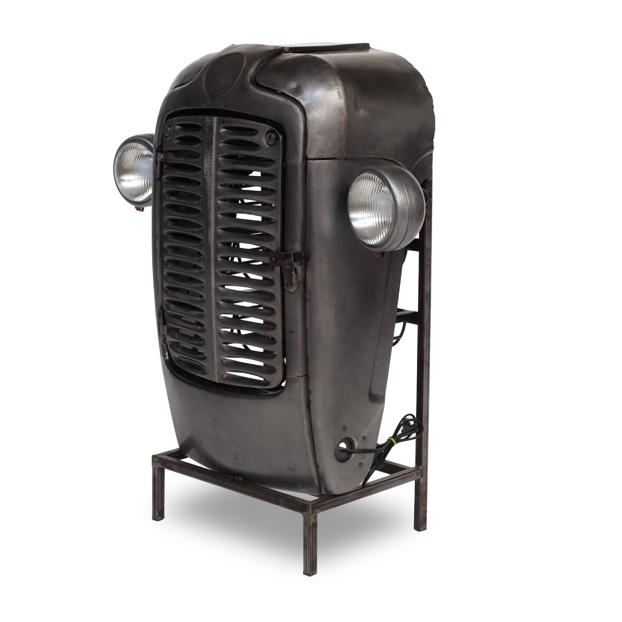 Traktor-Bar mit Regaleinsatz, vintage unlackiert, T 38 cm, B 85 cm, H 98 cm von fischer's lagerhaus