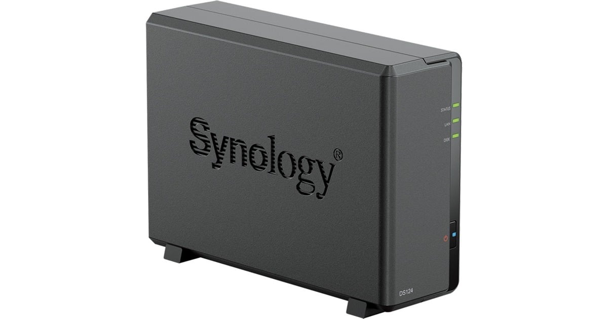 SynologyDiskStation DS124 nas  (Zwart, USB-A 3.2 (5 Gbit/s))