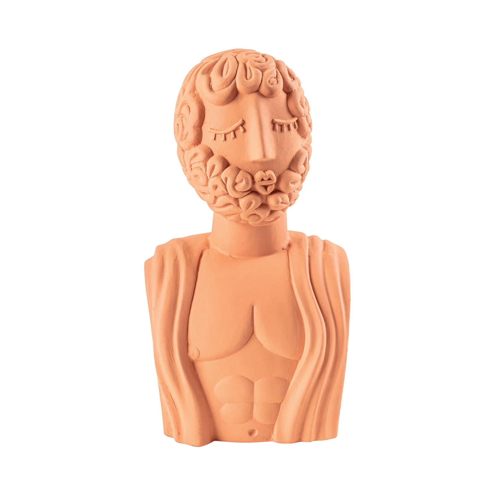MAGNA GRAECIA - BUST MAN - Sculpture céramique | Orange