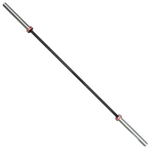 Barra de alumínio de 220 cm e 50 mm com 2 batentes de disco.