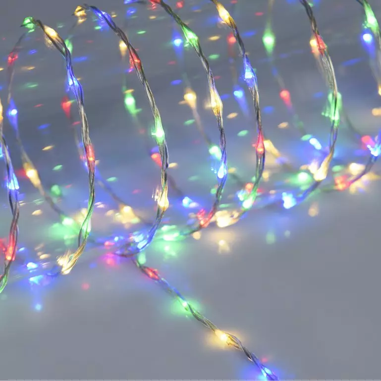 Guirlande lumineuse 24 m 800 Micro LED câble transparent Extra Multicolore