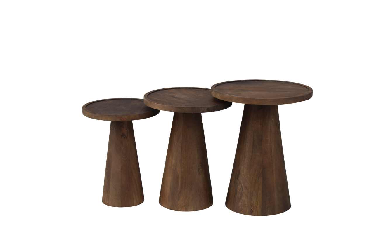 Salontafel set van 3 Oslo Bruin Old Inn wonen Salontafel set van 3 Oslo Bruin