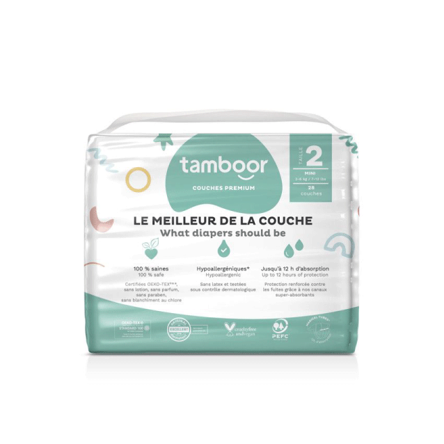 Couche Premium nouveau-né T2 Mini (3-6kg) - x28 - Ecru