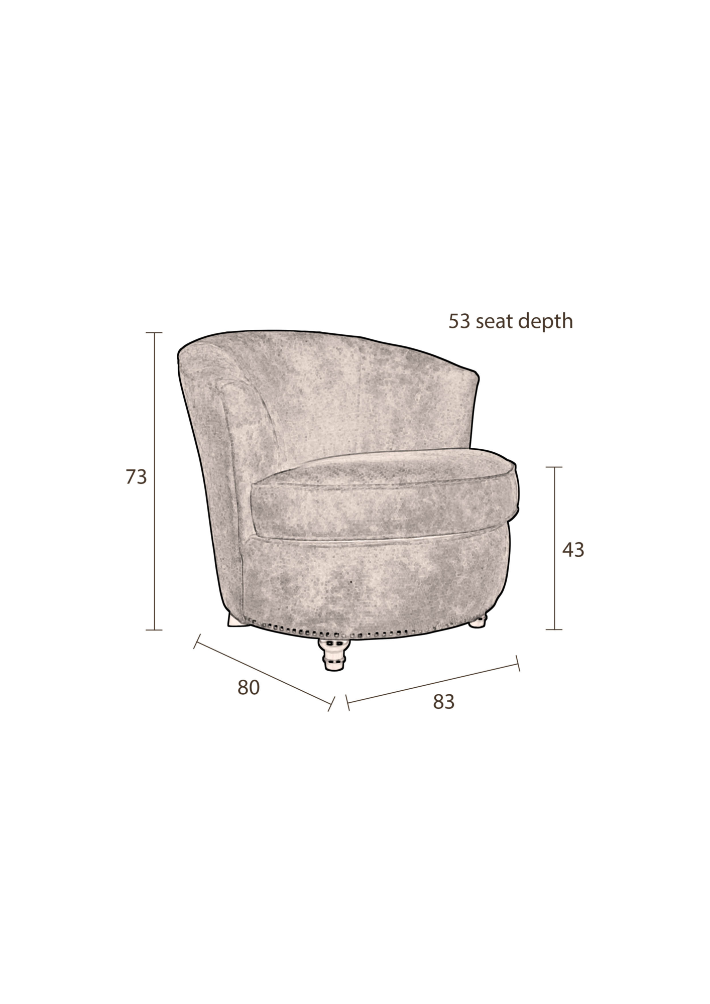 Lounge chair Freux Bruin