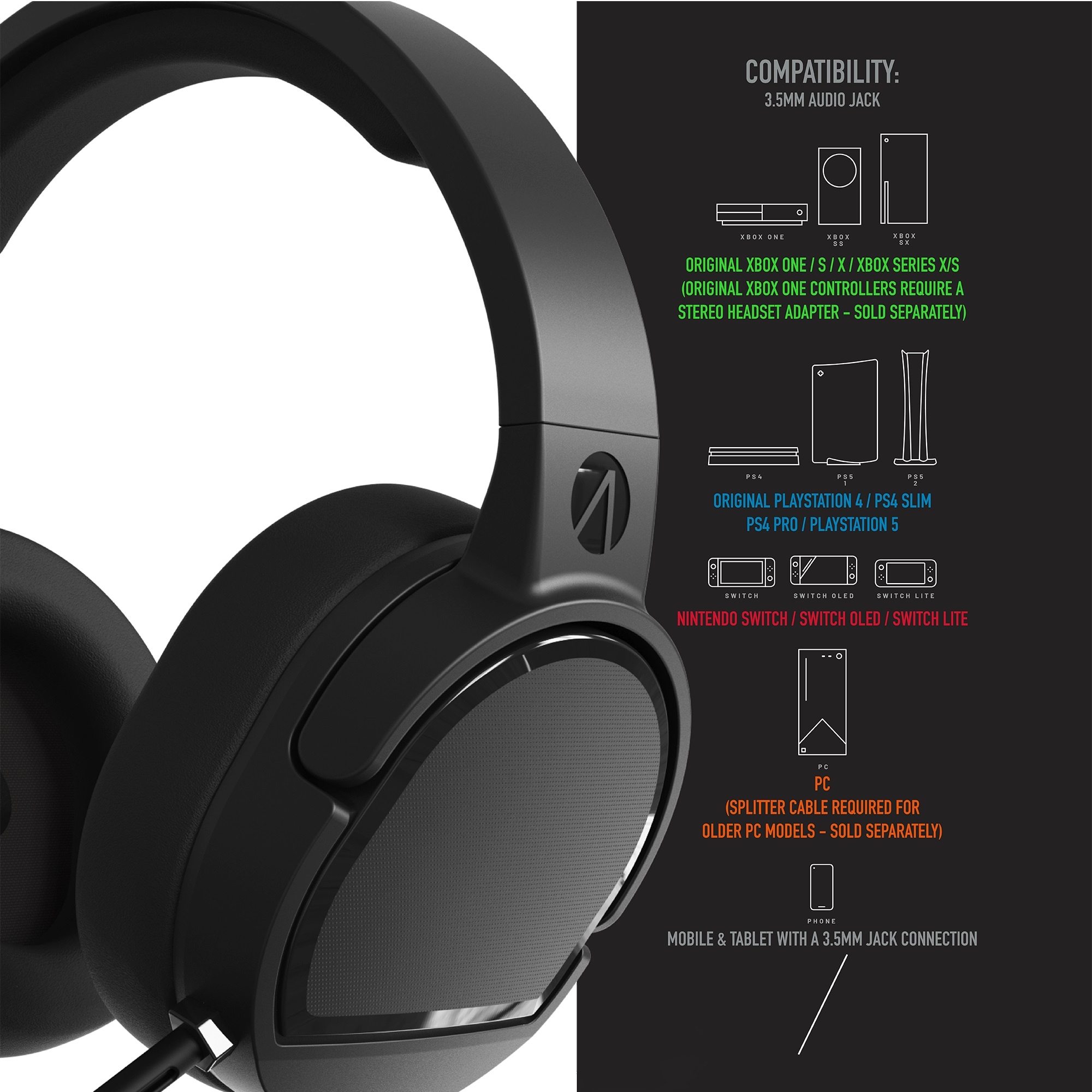 Stealth Gaming-Headset »Panther Gaming Headset« Plastikfreie Verpackung