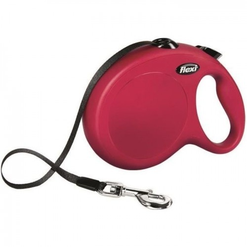 Guia de corda Flexi Classic M - Comprimento: 5 m - Peso máximo: 25 kg - Vermelha - Para cães