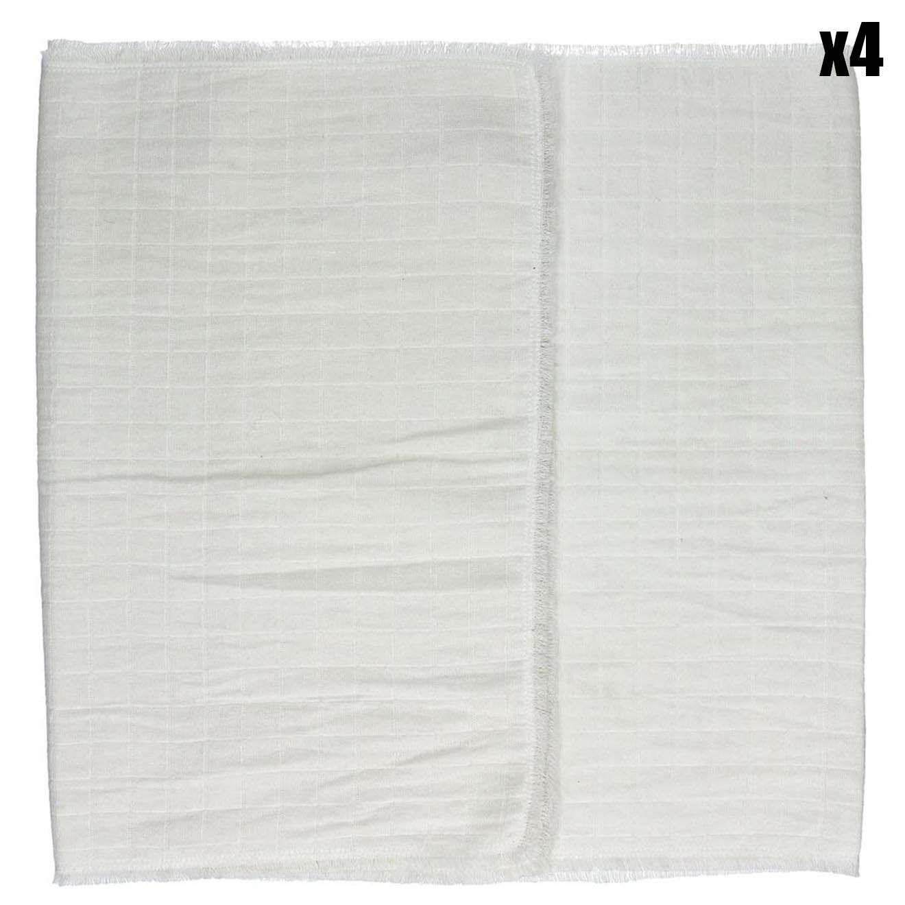 Pomax 4 Sets de table A Tavola blancs - 140x40 cm