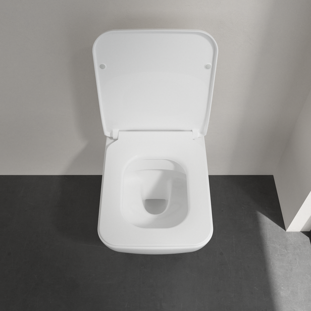 Villeroy & Boch Venticello randloos toilet en softclose toiletzitting wit glans