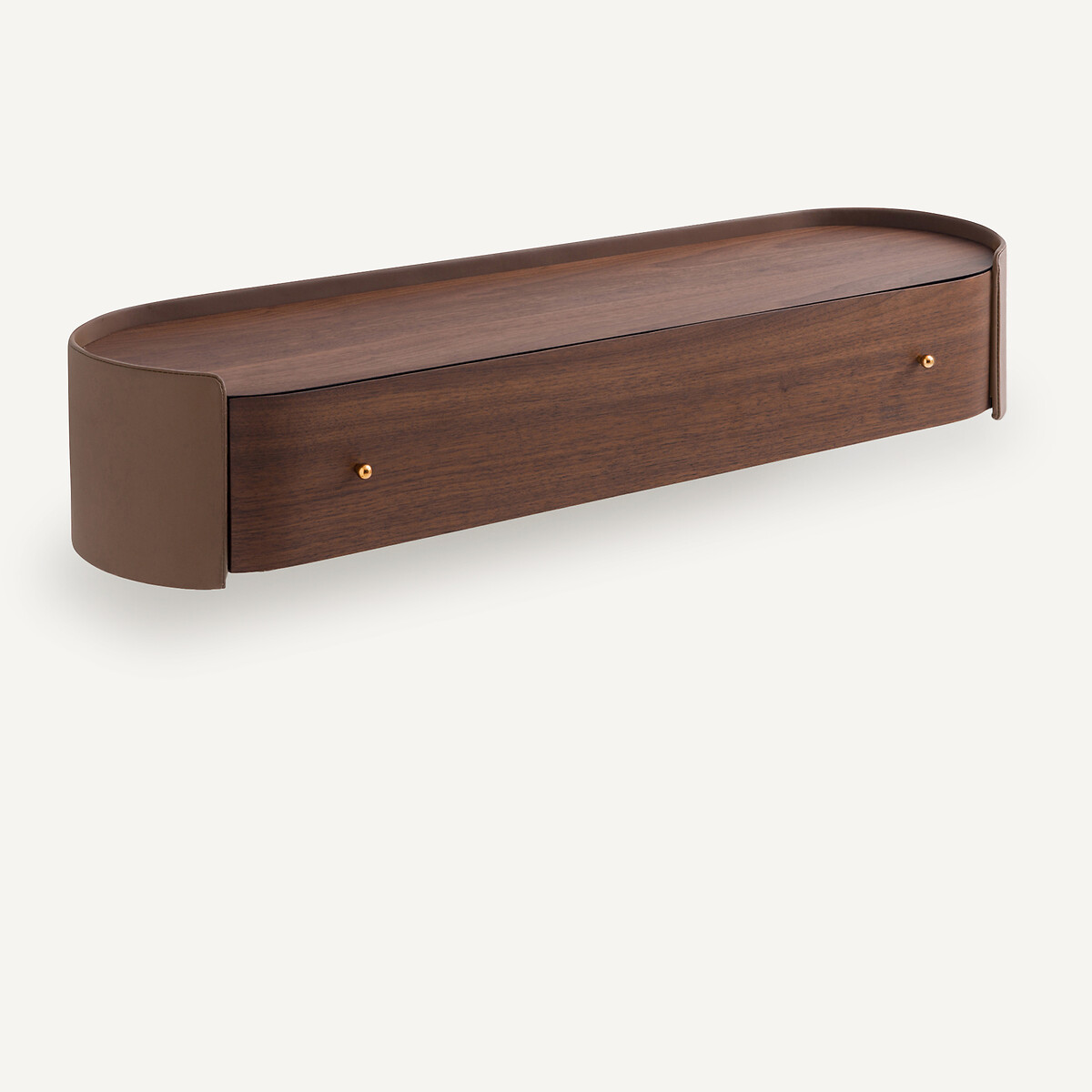 AM.PM<br>Console de parede em nogueira/couro, Firmo