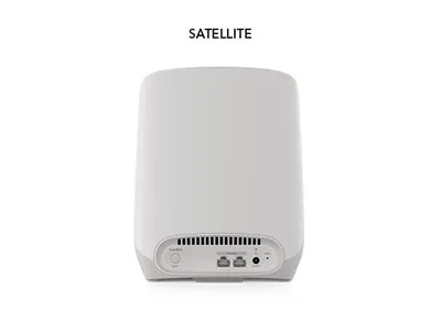 NETGEAR Orbi RBS760 - Wi-Fi-system - (forlænger) - op til 2000 sq.ft - mesh 1GbE, 2.5GbE - Wi-Fi 6 - Tri-Band