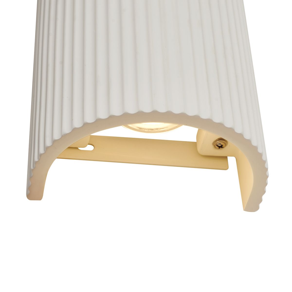 Scandinavische wandlamp beige halfrond 2-lichts - Plaster