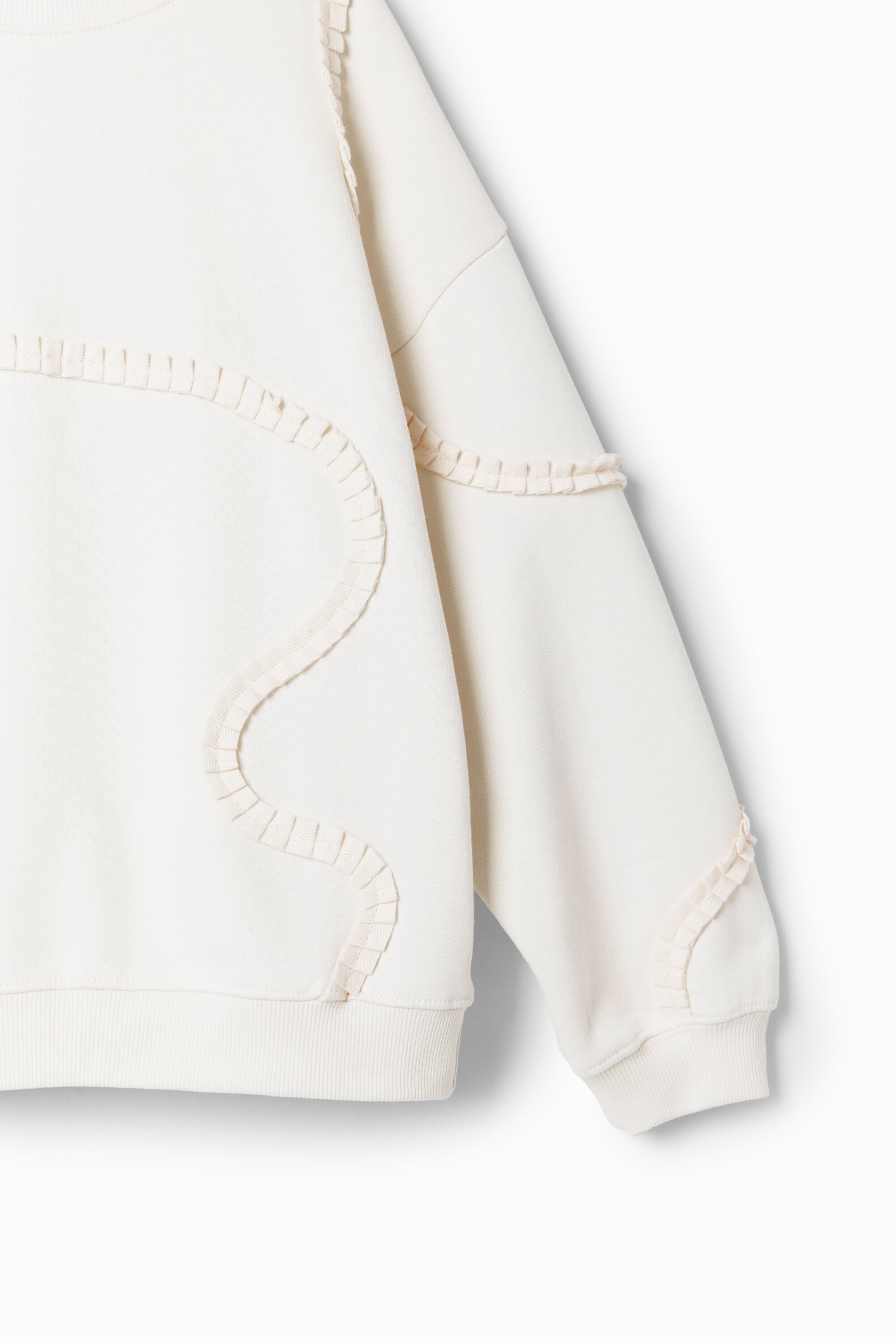 Sweat-shirt ruban plissé