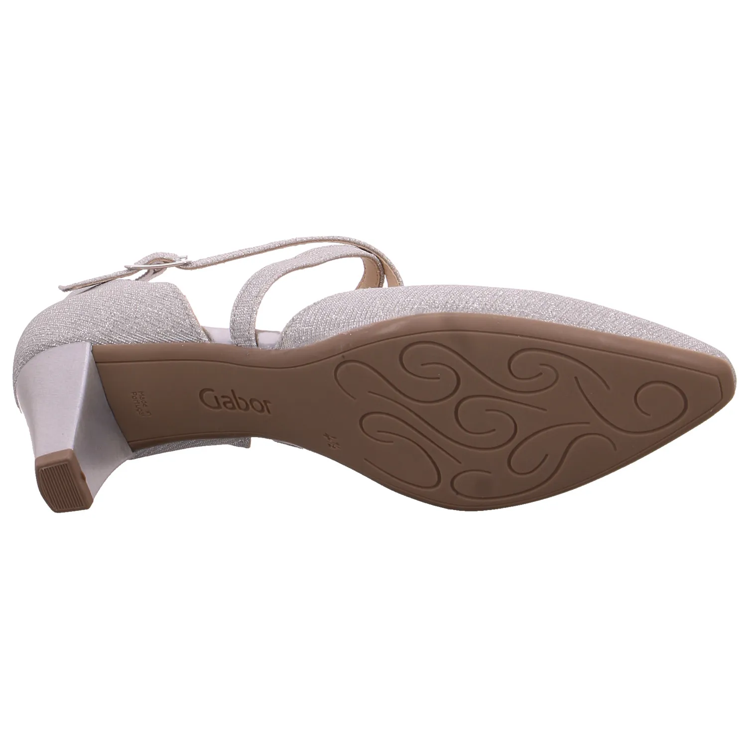 GABOR Pumps Silber Textil