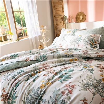 Linge de lit à fleurs et feuillages - BECQUET CRÉATION