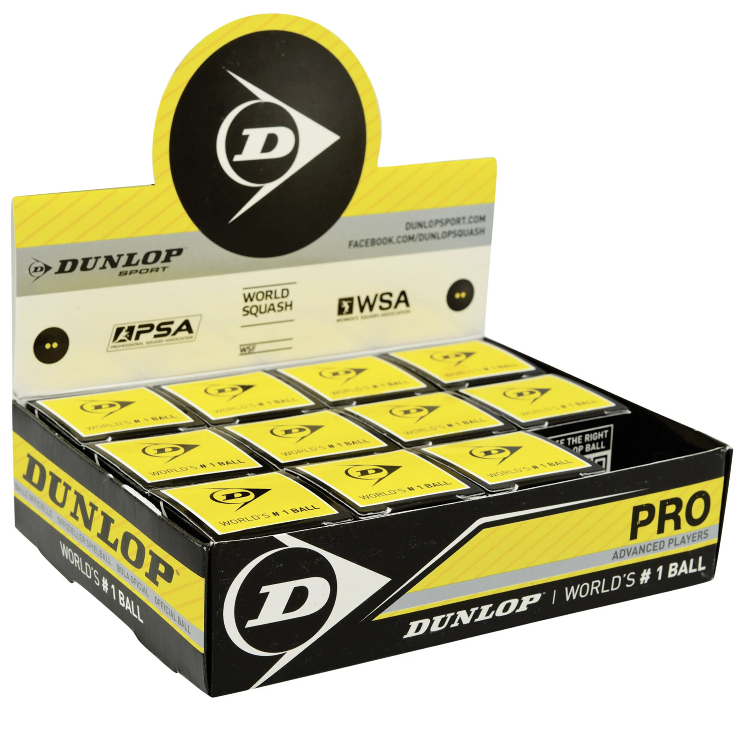Dunlop Squash Balls Pro Pack De 12