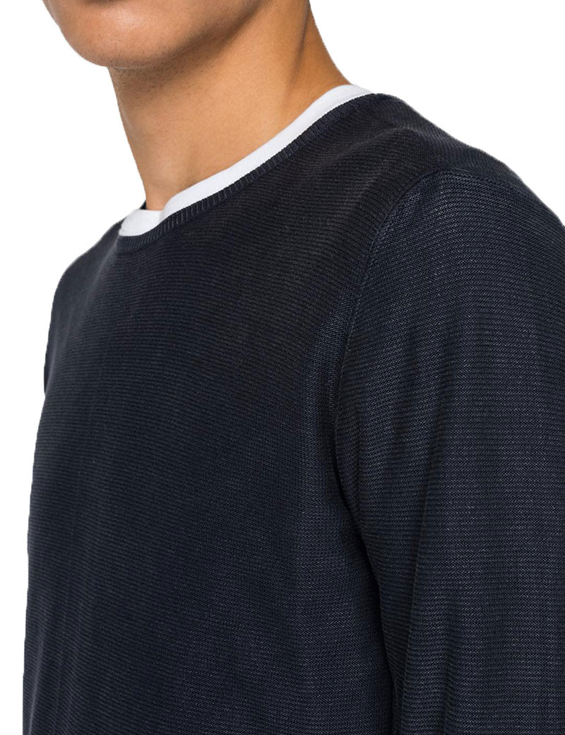 REPLAY PULL MAILLE REGULAR DARK NAVY
