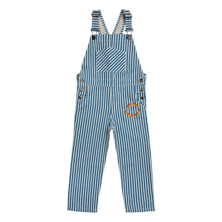Bobo Choses Salopette Rayée Circle | Bleu