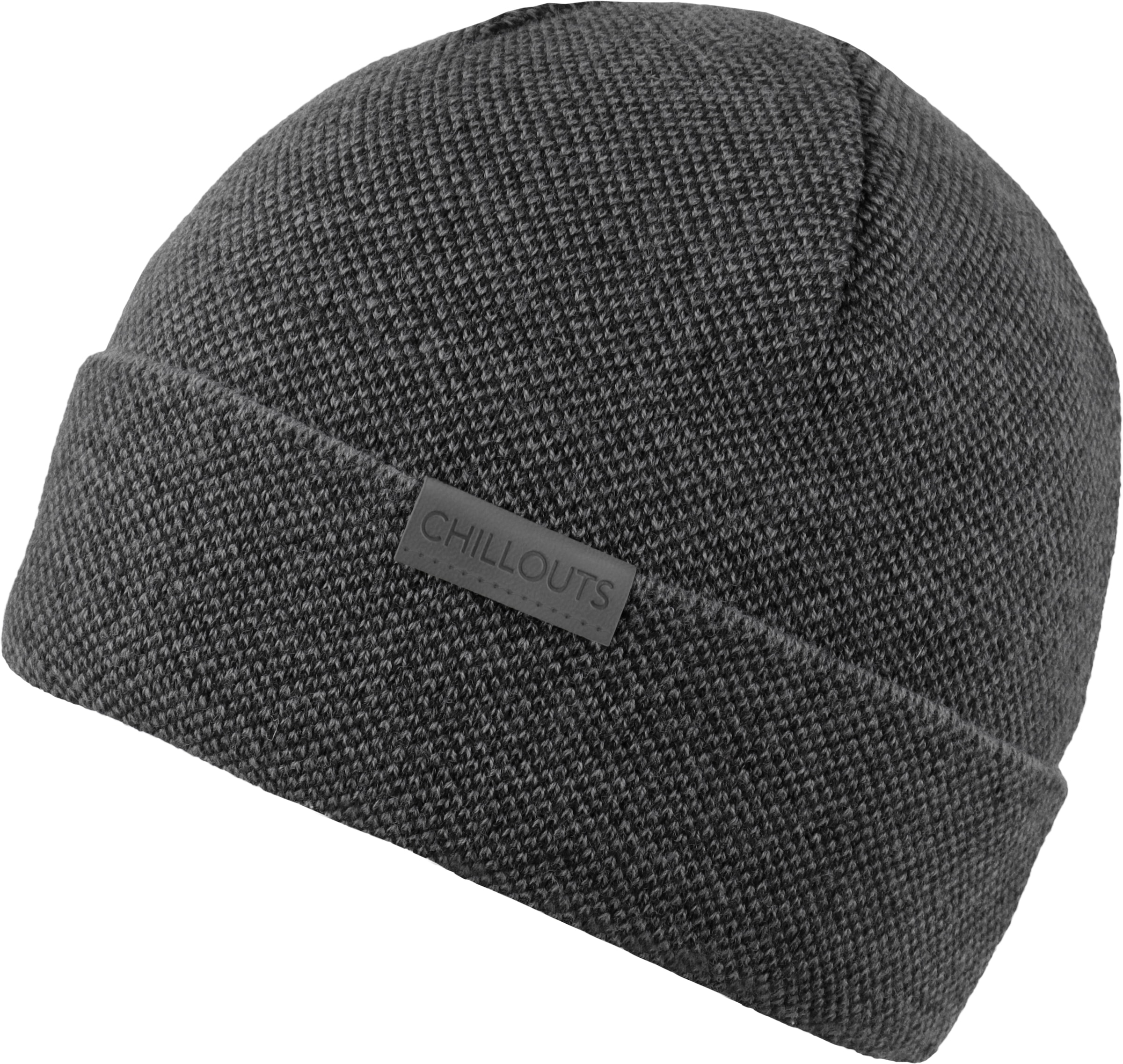 chillouts Strickmütze »Kilian Hat«, dunkle, festsitzende Strickmütze