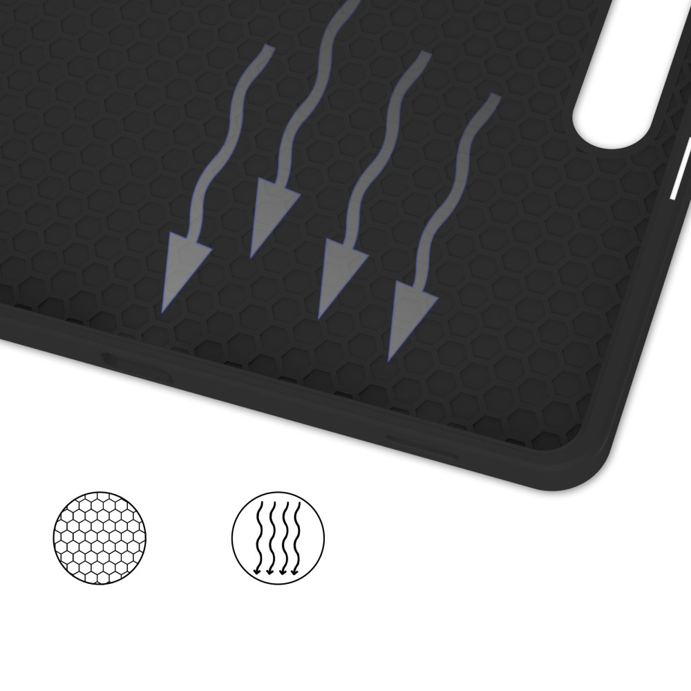 Samsung Galaxy Tab S9 FE  Plus Leder Tasche Smart Cover Hülle S-Pen Halterung - Schwarz