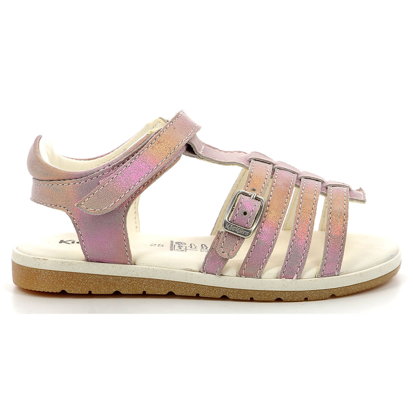 Kickers Sandales en Cuir Gilianna rose/rainbow